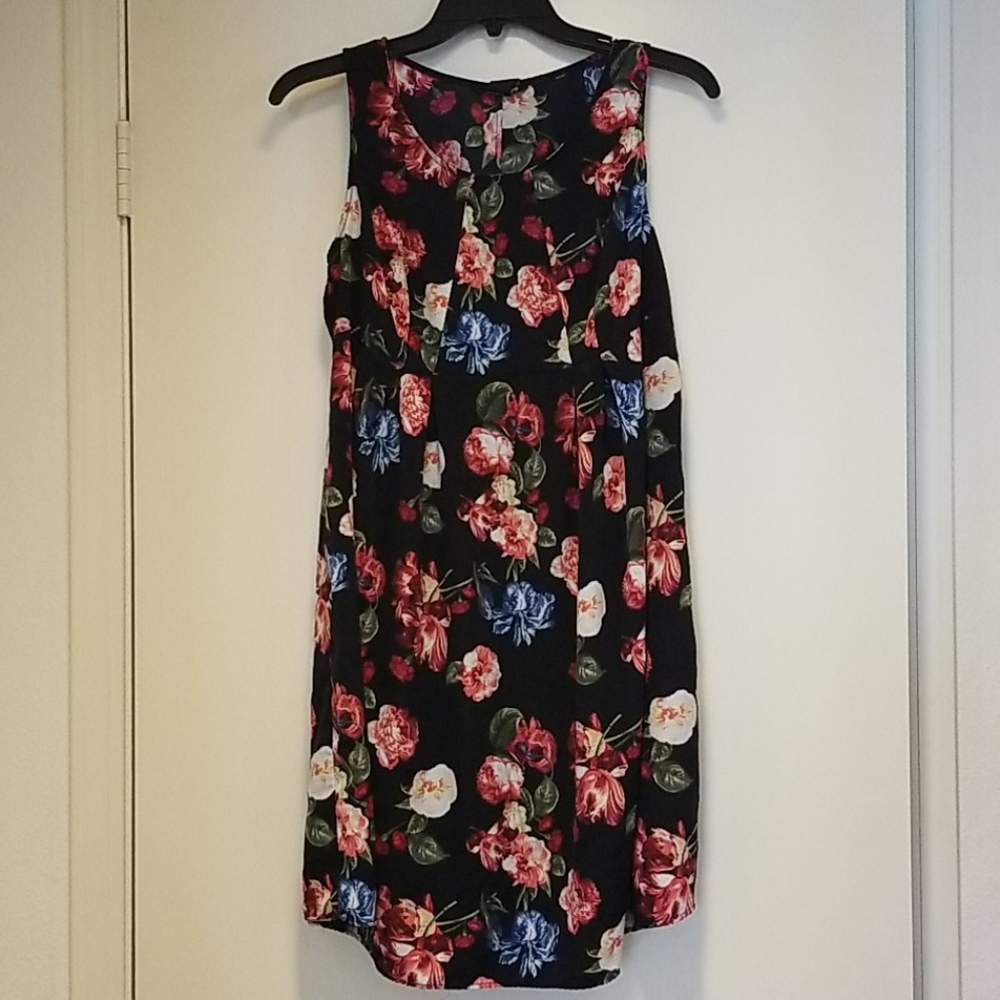 H&M Maternity Dress Black Floral Size Small